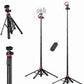 ULANZI MT44M Auto Open Magnetic Phone Tripod, 59" Selfie Stick with Remote White/Black