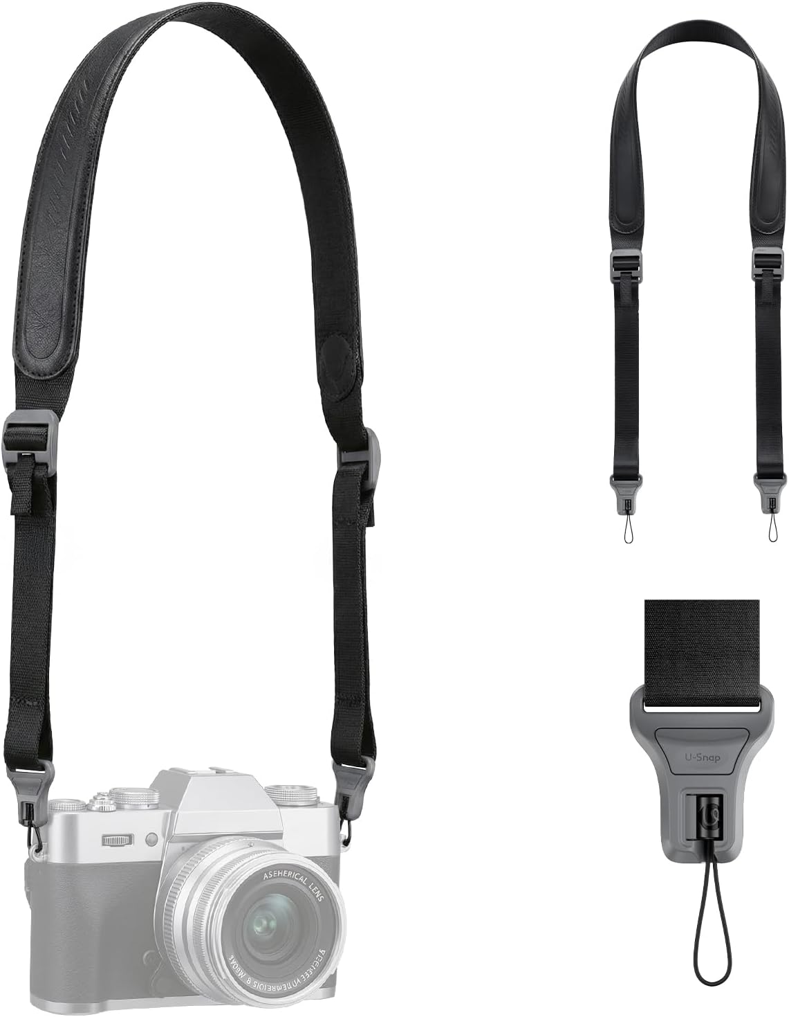 ULANZI CSS1 U-Snap Camera Strap 55in Quick Release DSLR Mirrorless Sling Belt B/G/S/Blue