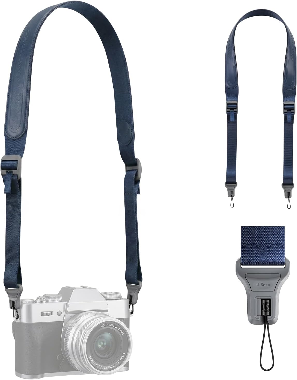 ULANZI CSS1 U-Snap Camera Strap 55in Quick Release DSLR Mirrorless Sling Belt B/G/S/Blue