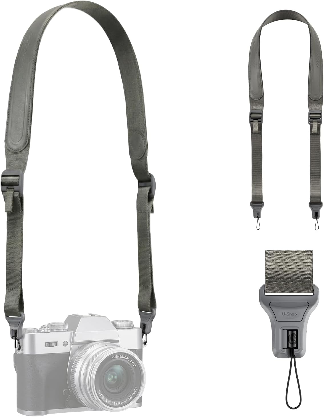 ULANZI CSS1 U-Snap Camera Strap 55in Quick Release DSLR Mirrorless Sling Belt B/G/S/Blue