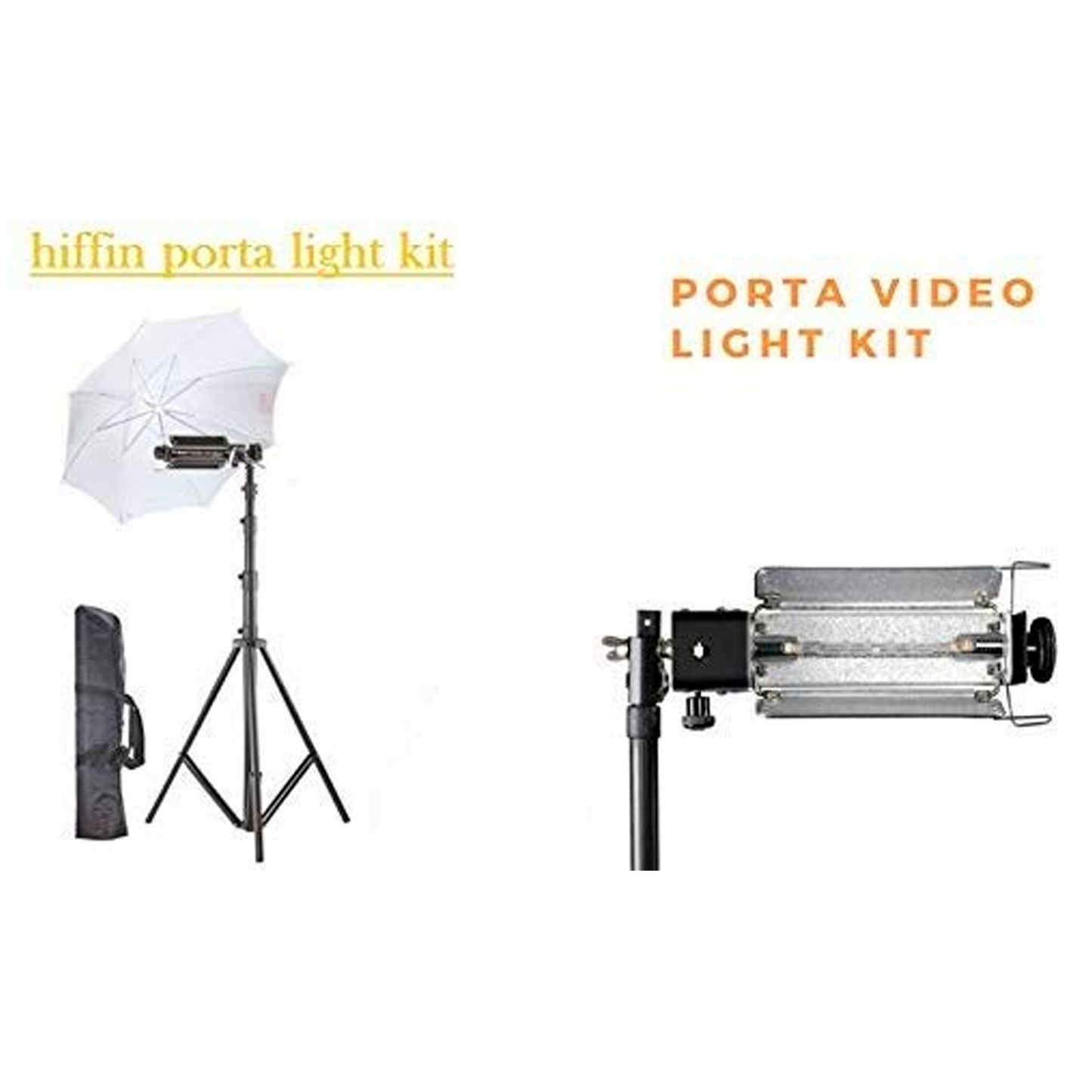 HIFFIN® Porta Kit 1000w Light with 9 feet Light Stands and Umbrella Lights for Video & Still Photography SS2 Bag Free for Porta KIT (Porta Light KIT Set of 1)