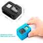 HIFFIN® Protective Silicone Pack of 2 pcs Sleeve Case + Lanyard Accessories Soft Rubber Frame Cover Protection for Go Pro Compatible with GoPro Hero 8 Black Action Camera (Black+Blue)