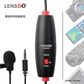 LENSGO Professional Lavalier Mic SLR 120 Hours Battery Life Camera Phone Recording Live Interview VLOG Wired Recording Studio Lapel Microphone (LYM-DM1)