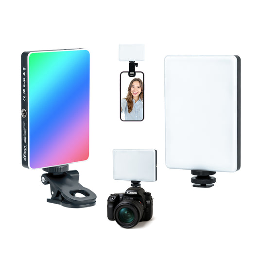RGB Selfie Light, Clip, 24 Modes, CRI 95+, 3000mAh
