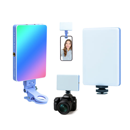 RGB Selfie Light, Clip, 24 Modes, CRI 95+, 3000mAh Battery