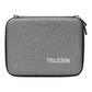TELESIN Carrying Case for Go pro Hero, DJI Osmo Pocket Action, Insta360 One X, More, Hard Protective Travel Bag with 4 Moveable Dividers for More Accessories, Black