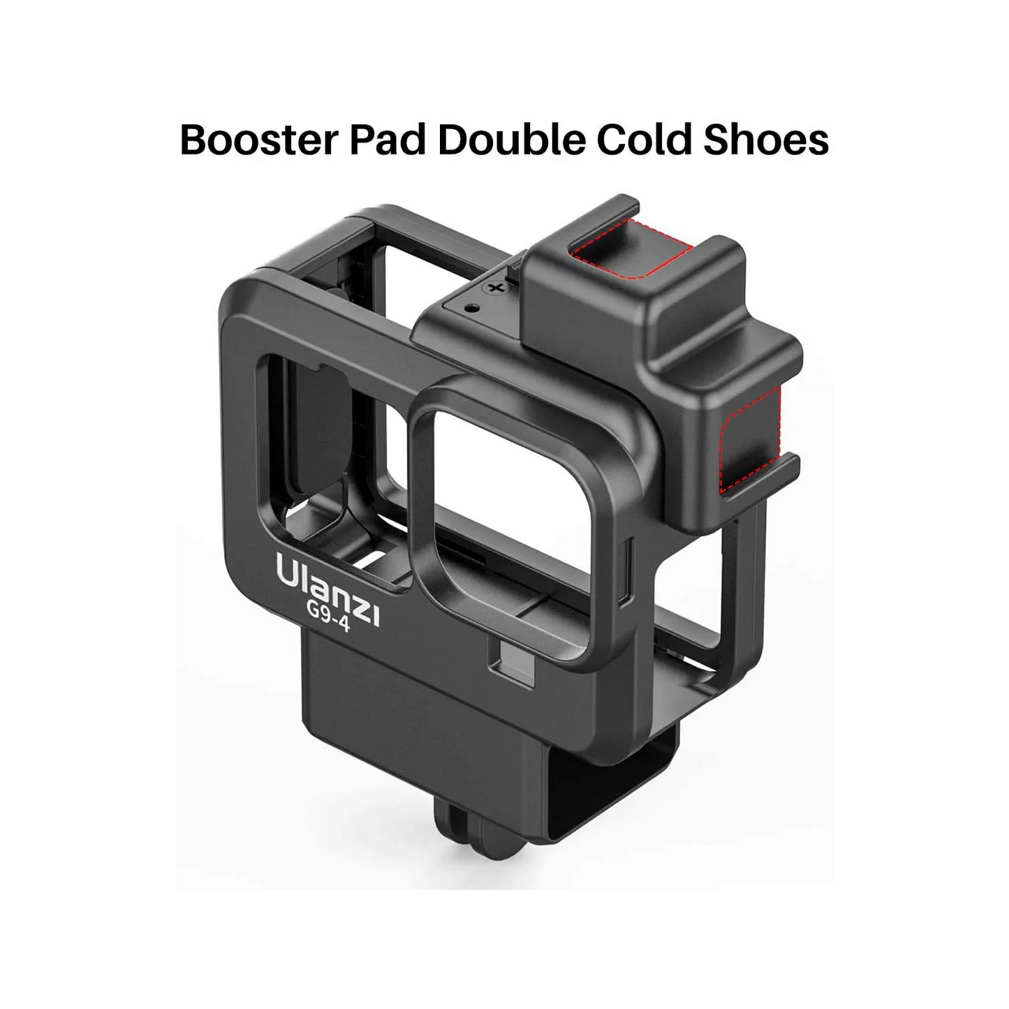Ulanzi G9-4 Go Pro 9, 10, 11 Plastic Camera Cage with 2 Cold Shoe Mount for Mic and Led Light