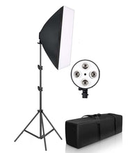 HIFFIN Trilux E27 Four Holder Soft Box Studio Kit For Photography, YouTube Lighting Fluorescent Light for Still & Video (WOB)