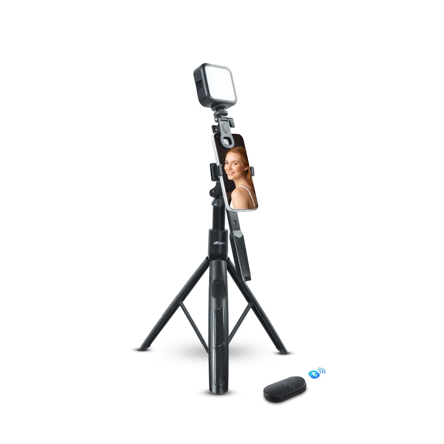 HIFFIN HST-63 Tripod – 63" Long, 360° Handle, Remote, Tri-Leg
