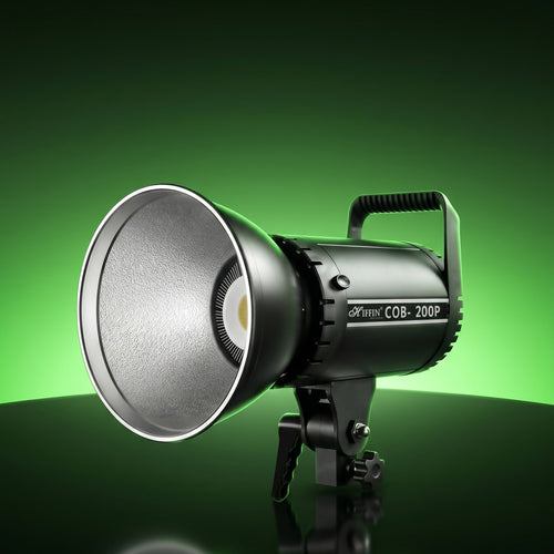 COB-200P 200W LED Video Light, 3200K-5600K Dimmable, Remote Control