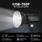 COB-150P 150W Bi-Color LED Video Light 3200K–5600K, 18CM Reflector, 13500 Lux, Dimmable 10–100%, AC Powered