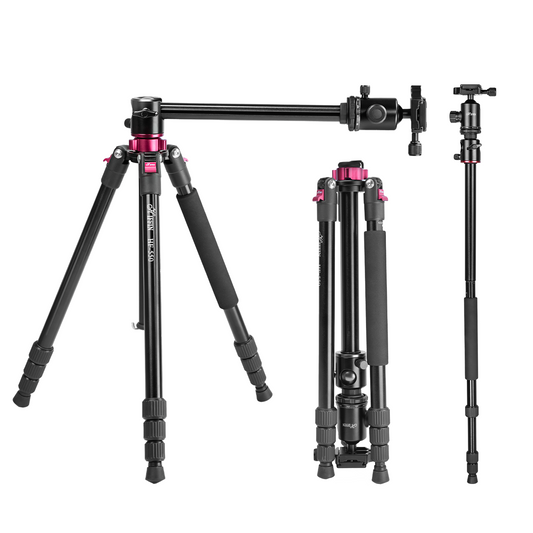 HF-550 1.651M (65") Camera Tripod for Canon Nikon DSLR, Aluminum Alloy