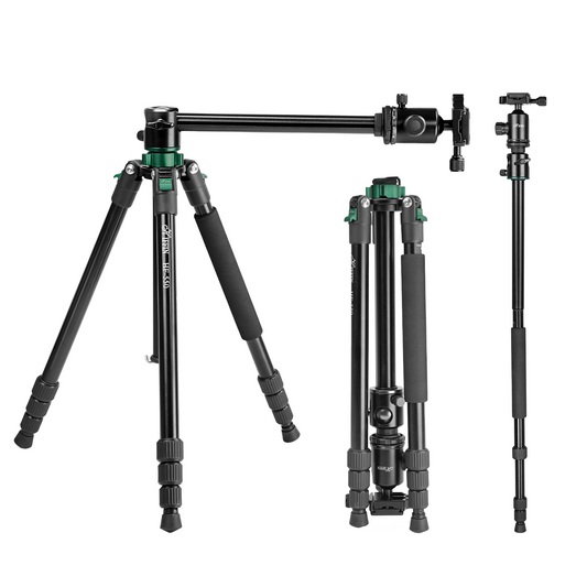 HF-550 1.651M (65") Camera Tripod for Canon Nikon DSLR, Aluminum Alloy