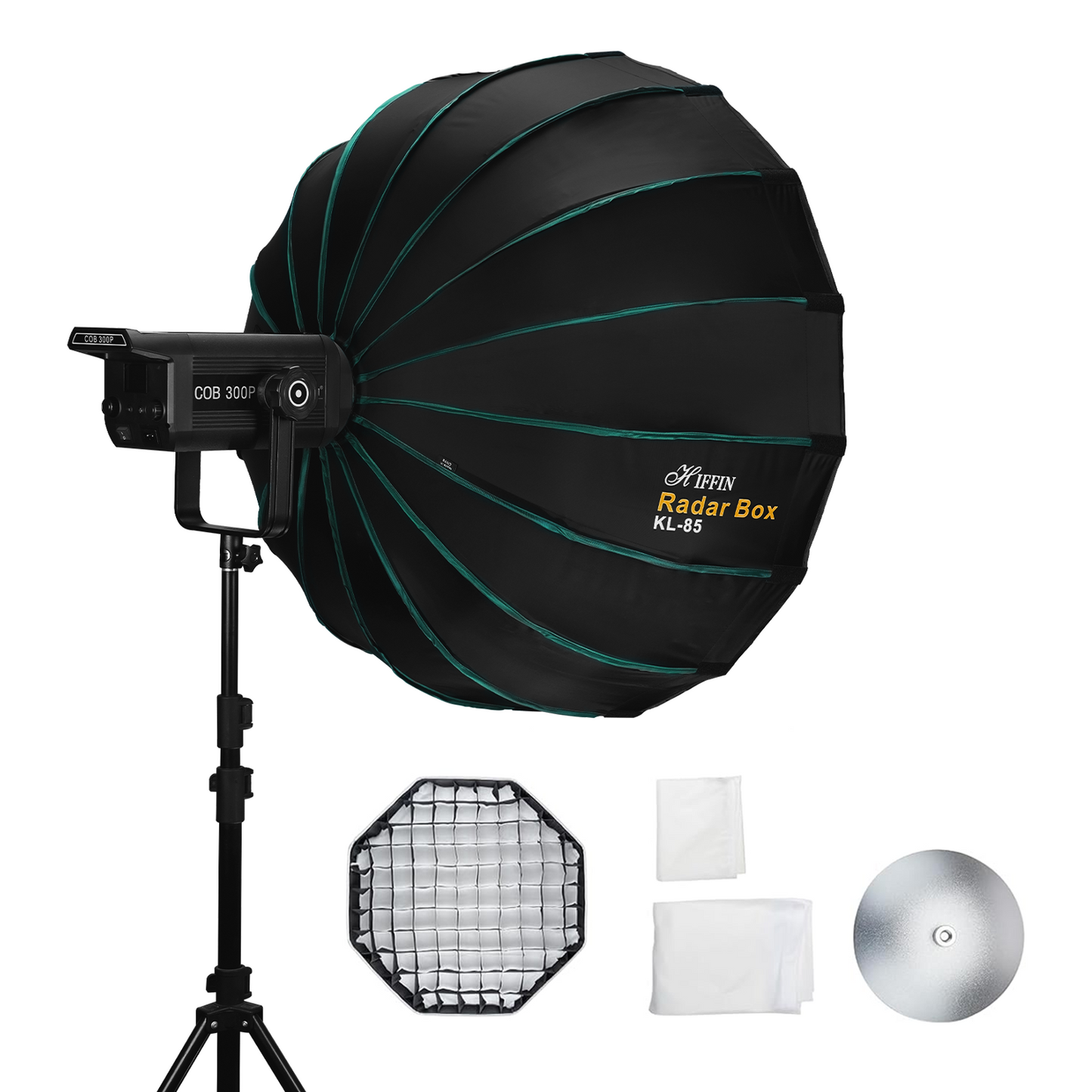 KL-85 (85cm) Octagonal Softbox, Bowens Mount with Grid, 2x Diffusers, Beauty Dish.