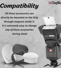 Hiffin Professional Flash Bot Grip with Magnet | for Speedlight Flash Modifier