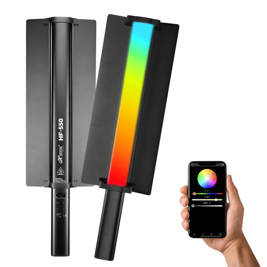 HF-550 RGB LED Stick Light 30W, 2500K-9900K, 24 FX, 4000 mAH BATTERY | App Control