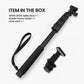 ZP001 5Ft Extendable Selfie Stick, 153cm 5-Section Monopod, 1/4" Screw & Shoe Mount, Mobile/GoPro Holder, Black
