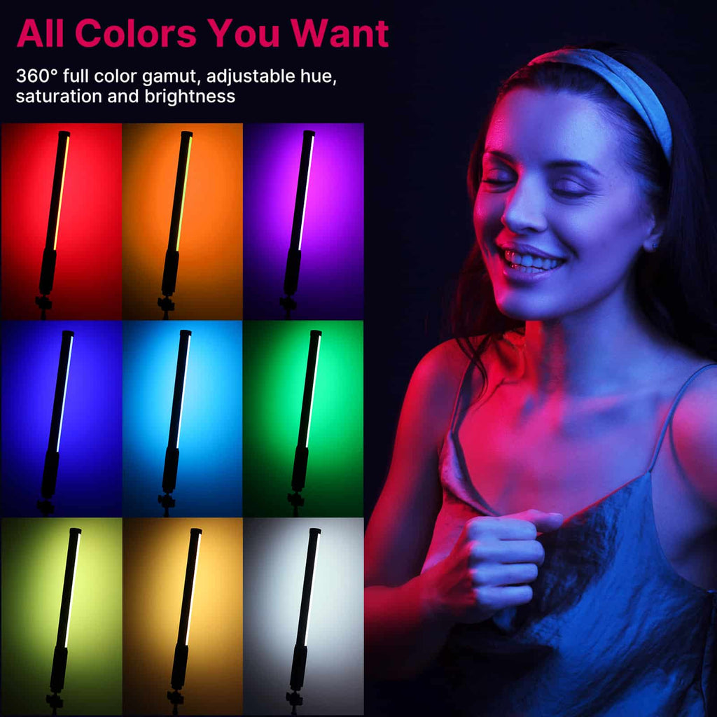 RGB LED Lights Stick Handheld Filming Photographic Video Lighting Tube  Colorful