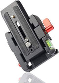 HIFFIN® Universal Quick Release Camera Adapter Mount System with Slide Plate with 1/4" and 3/8" Screws for Benro, Manfrotto & Other Professional Tripods (Quick Release Plate)