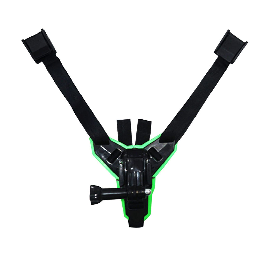 HIFFIN® Green Helmet Chin Strap Mount Compatible with Gopro Hero 9/8/7/6,SJCAM, Yi, DJI Osmo Action & Other Action Cameras