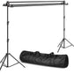 HIFFIN® Triple Crossbar 10 ft Wide 8.5 ft Height Backdrop Stand, Photo Video Studio Heavy Duty Adjustable Photography Muslin Background Support System Kit - 3 in 1 Multi Backdrop Stand