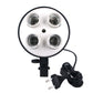 HIFFIN® Photography Photo Light Lamp Bulb Holder E27 Socket Bracket Studio EU Plug (E27 4 LAMP Holder)