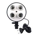 HIFFIN® Photography Photo Light Lamp Bulb Holder E27 Socket Bracket Studio EU Plug (E27 4 LAMP Holder)