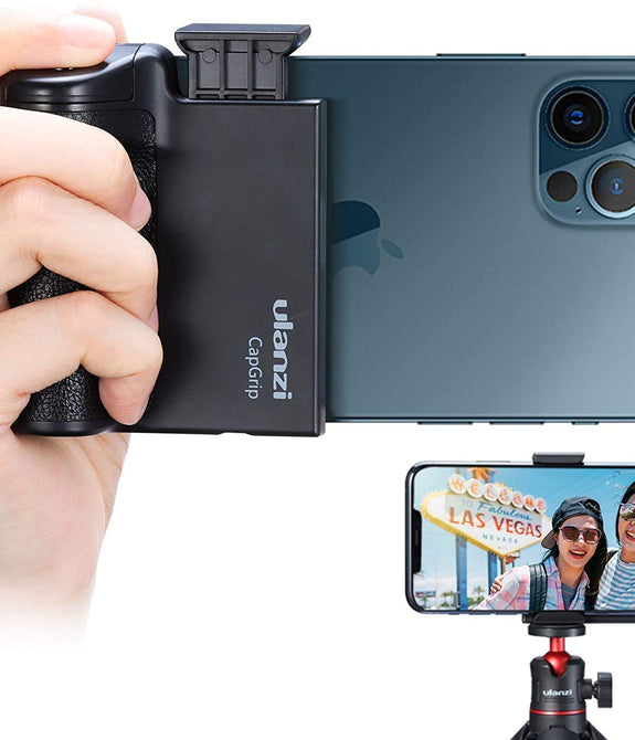 ULANZI Smartphone Tripod Mount with Remote Controller, Selfie Stick Tripod Monopod Head Adapter Phone Holder Handle Grip Compatible for iPhone 11 Pro Max/XS Max/8 Plus/Samsung Galaxy/Google Pixel