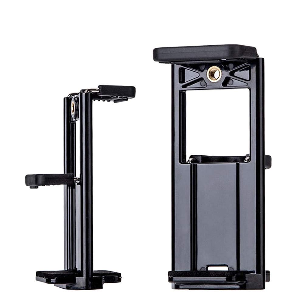 HIFFIN® 2in1 Tripod Mount Phone Tablet Holder Clip for iPhone iPad tab Clamp Clip Stand 2 in 1 Mobile Tab Clip Universal 1/4" 2 in 1 Phone and Tablet Holder