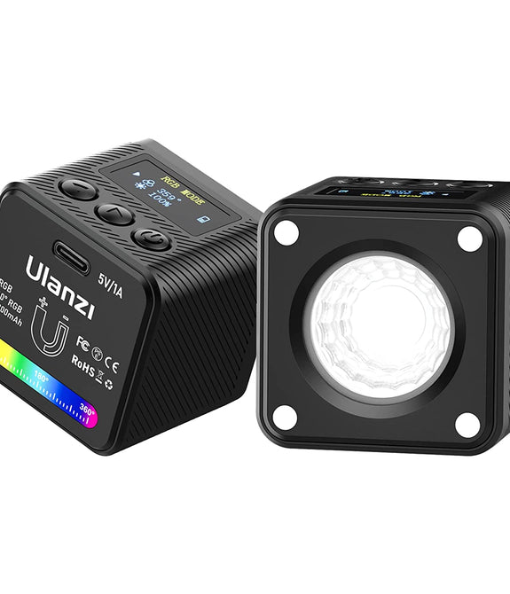 L2 COB RGB LED Video Light, 360° Full Color Portable Led Light for Camera Lighting, Magnetic Super Mini Cute Cube Light for Toy, Stop Motion and Micro Photography
