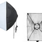 HIFFIN® Set Photography Equipment Kit 50cmx70cm Softbox with 4 in 1 E27 Photo Studio Bulb Holder Base Socket Lamp Bulb Holder Adapter for Photo Video Studio Softbox Video Light - Black