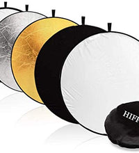 HIFFIN® Reflector 32-inch / 80 cm 5 in 1 Photography Camera Reflector Collapsible Multi-Disc Light with Bag - Translucent, Silver, Gold, White and Black