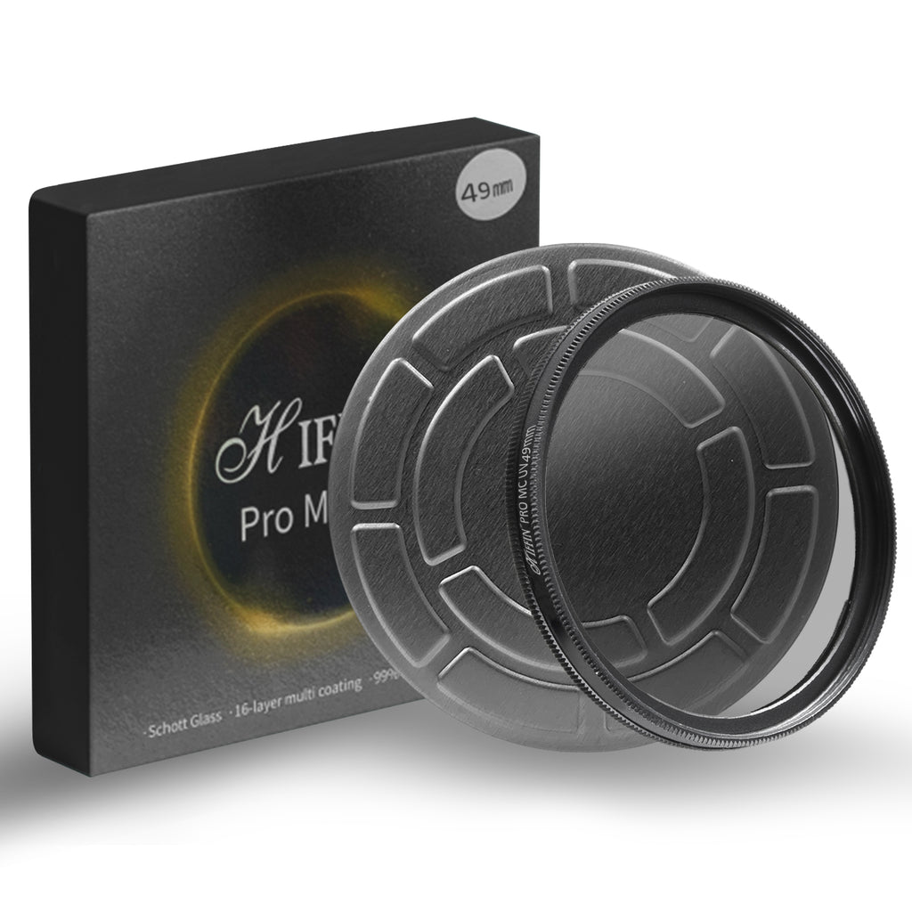 HIFFIN PRO Concept MC UV Protection Filter, 18 Multi-Layer Coated HD/Waterproof/Scratch Resistant UV Filter with Nanotech Coating, Ultra-Slim UV Filter (All Size)