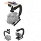HIFFIN® 3 in 1 Universal Stabilizer C-Shape Bracket Video Handheld Grip + Ball Head hot Shoe Adapter + Mobile Phone Clip Holder for 4in1 DSLR Camera +Camcorder +Smartphone Video Rig Mount Fit