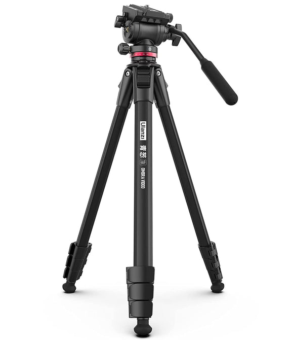 ULANZI MT-56 Camera Tripod Stand with Fluid Head, for Sony Nikon Canon Fujifilm DSLR Camera Video Shooting, w Cell Phone Holder vlogging Travel Tripod Mount - Ombra