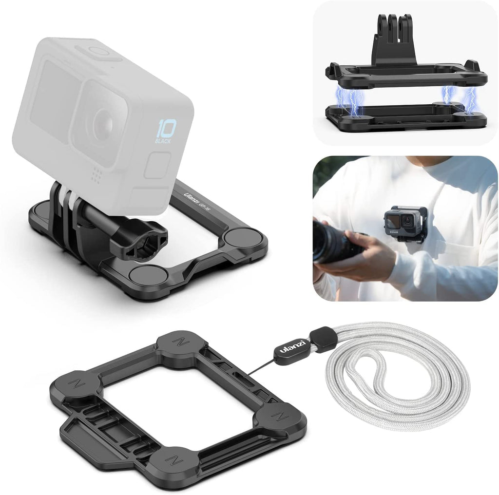 Ulanzi GP-16 Magnetic Action Camera Quick Release Bracket Gopro Accessories Release Bracket Adapter for Go Pro Hero 10 9 8