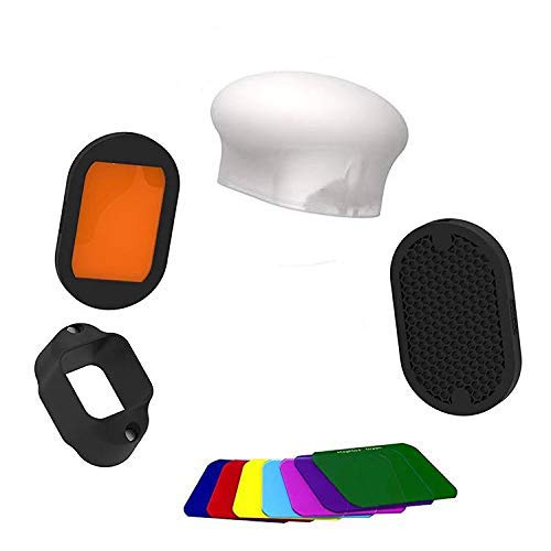 HIFFIN® Professional Starter Flash Accessories Kit Universally Compatible | New Labeled Flash Diffuser | Grid | Gel | Grip & Sphere (Professional...