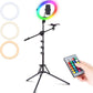 ULANZI Overhead 11" RGB Selfie Ring Light with Stand & Phone Holder, 68" Extendable Light Stand Kit w/ Overhead Arm, 3200k-6500K Dimmable Light for Video Recording, Live Streaming, Portrait & Makeup