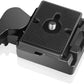 HIFFIN® H2 Quick Release Plate Compatible for Man frotto 200PL-14 QR Plates Adapter with Rapid Connect Clamp and 1/4'' to 3/8'' Screw for DSLR Camera Tripod Ball Head