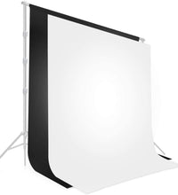 HIFFIN® 8 ft X 12 ft Black & White Chromakey Photo Video Photography Studio Fabric Backdrop Background Screen.