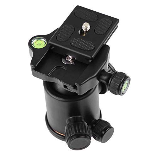 HIFFIN®Professional Metal 360 Degree Rotating Panoramic Ball Head with 1/4 inch Quick Release Plate and Bubble Level,up to 17.6pounds/8kilograms,for Tripod,Monopod,Slider,DSLR Camera,Camcorder
