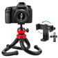HIFFIN Flexible Gorillapod Tripod with 360° Rotating Ball Head Tripod for All DSLR Cameras(Max Load 1.5 kgs) & Mobile Phones (Black/Red) with Triopod Holder