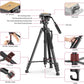 ULANZI VT02 Camera Tripod Monopod 72", DSLR Tripod for Travel, Aluminum Professional Tripod Stand with Phone Mount & 1/4 Screw Quick Release Plates for Nikon Canon Cameras Video Camcorders