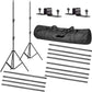 HIFFIN® Triple Crossbar 10 ft Wide 8.5 ft Height Backdrop Stand, Photo Video Studio Heavy Duty Adjustable Photography Muslin Background Support System Kit - 3 in 1 Multi Backdrop Stand
