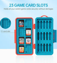 HIFFIN Large Capacity Card Case Compatible with, Protective Memory Card Holder Carrying Storage Box with 23 Cartridge Slots for Nino Switch NS NX (D950S)
