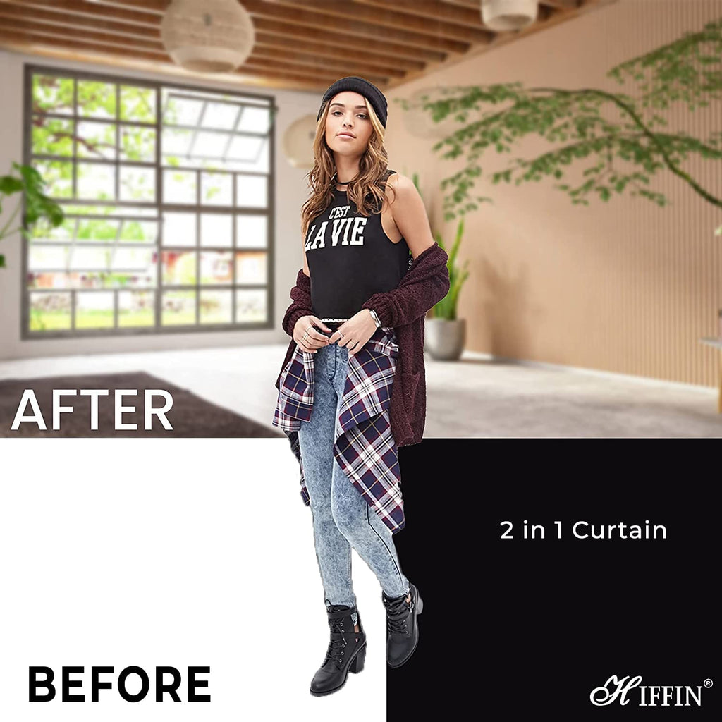 HIFFIN® 8x12 ft, 2-in-1 White Black Screen Backdrop Reversible Photography Backdrop Background, Chromakey Black Screen White Backdrop for Photoshoot Televison Zoom Live Streaming