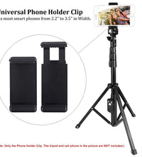 HIFFIN® 2 Pcs Combo A E P Universal Mobile Clip New and Small Size Camera and Selfie Stick Holder New Tripod Attachment (Black)