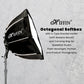 HIFFIN (90cm) Lightweight & Portable Soft Box Comes with S2 Type Bracket & 2 Diffuser Sheets | Carrying Case | Compatible with All Flash Speedlights (Octagonal Softbox 90cm)