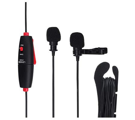 LensGo LYM-DM1 Double Mini Omni-directional Lavalier Condenser Microphone