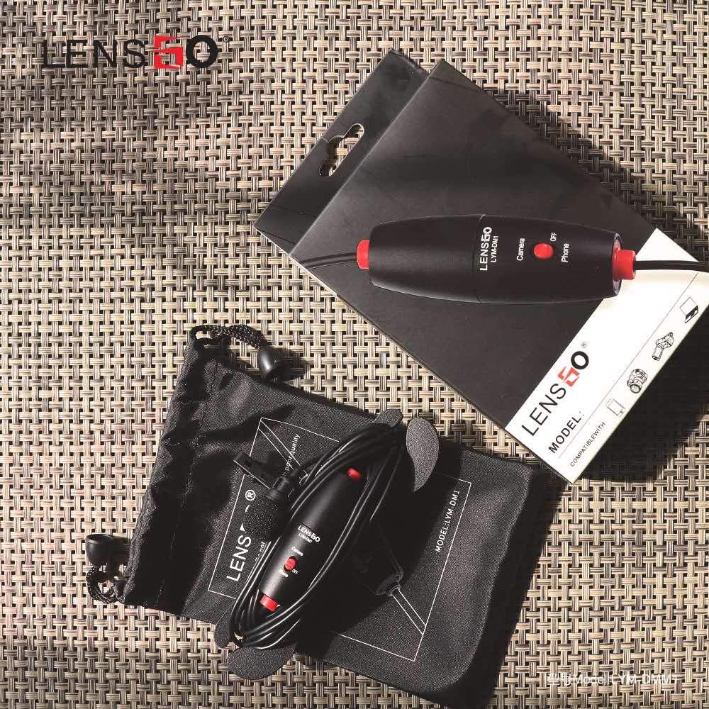 LENSGO Professional Lavalier Mic SLR 120 Hours Battery Life Camera Phone Recording Live Interview VLOG Wired Recording Studio Lapel Microphone (LYM-DM1)